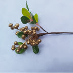 Red Berry Christmas Foam Berry Artificial Plant, Single Stem, 9", Plastic, Festive Holiday Decor, Indoor Use