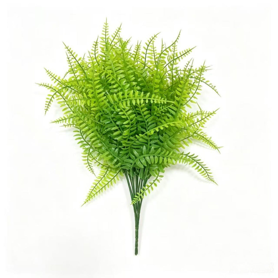 15" Artificial Persian Grass Stems, Set of 10, Realistic Outdoor & Indoor Decor, Rustic Style, Plastic Material