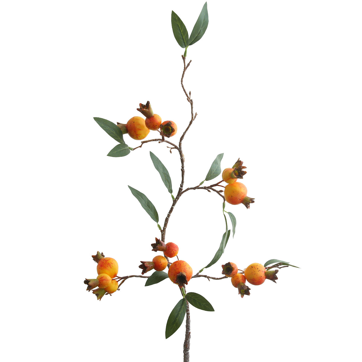 Artificial Pomegranate Bouquet, 15 Stems Silk Flower Arrangement for Home Decor, Hotel Display, Modern Farmhouse Style, 39" Tall