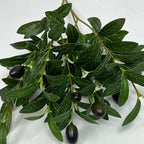 Artificial Olive Branch, Faux Olive Leaves Stems, Set of 72 Realistic Olive Leaf Stems for Home Decor, Office, Hotel, 19" Tall (No Pot Included)