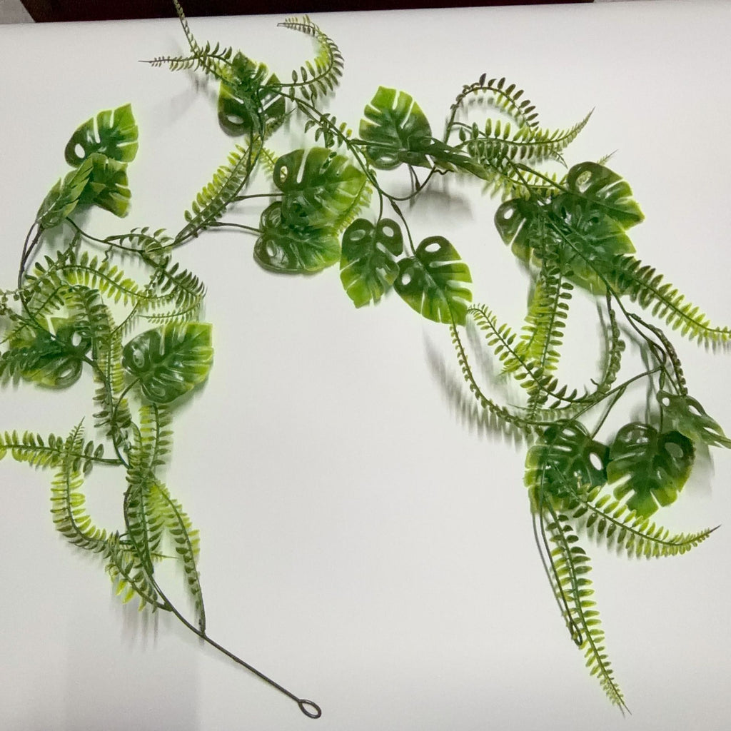 Artificial Monstera Vine, 71" Faux Trailing Plant for Indoor & Outdoor Decor, UV-Resistant Greenery for Home, Office, Wedding & Commercial Spaces