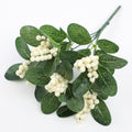 Artificial Eucalyptus Stem with Red Berries, 11" Tall, Perfect for Christmas Decor, Weddings, and Home Styling