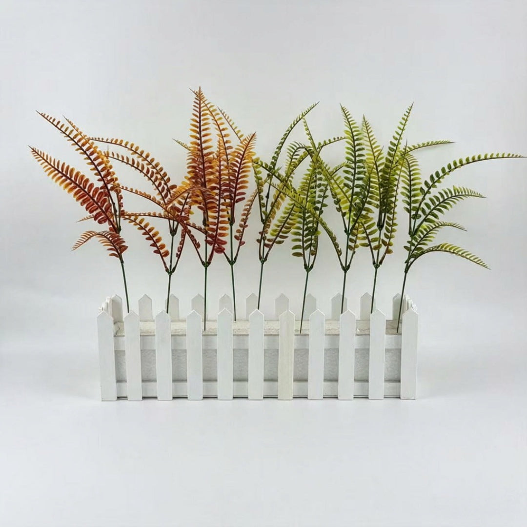 15" Artificial Persian Grass Stems, Set of 10, Realistic Outdoor & Indoor Decor, Rustic Style, Plastic Material