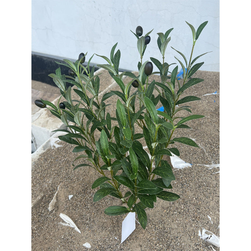 Artificial Olive Branch, Faux Olive Leaves Stems, Set of 72 Realistic Olive Leaf Stems for Home Decor, Office, Hotel, 19" Tall (No Pot Included)