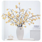 Luxury Artificial Chinese Lantern Flowers, Single Stem with 20 Blooms, 39" Tall Silk Floral Arrangement for Wedding Centerpiece, Home Decor, Office & Events