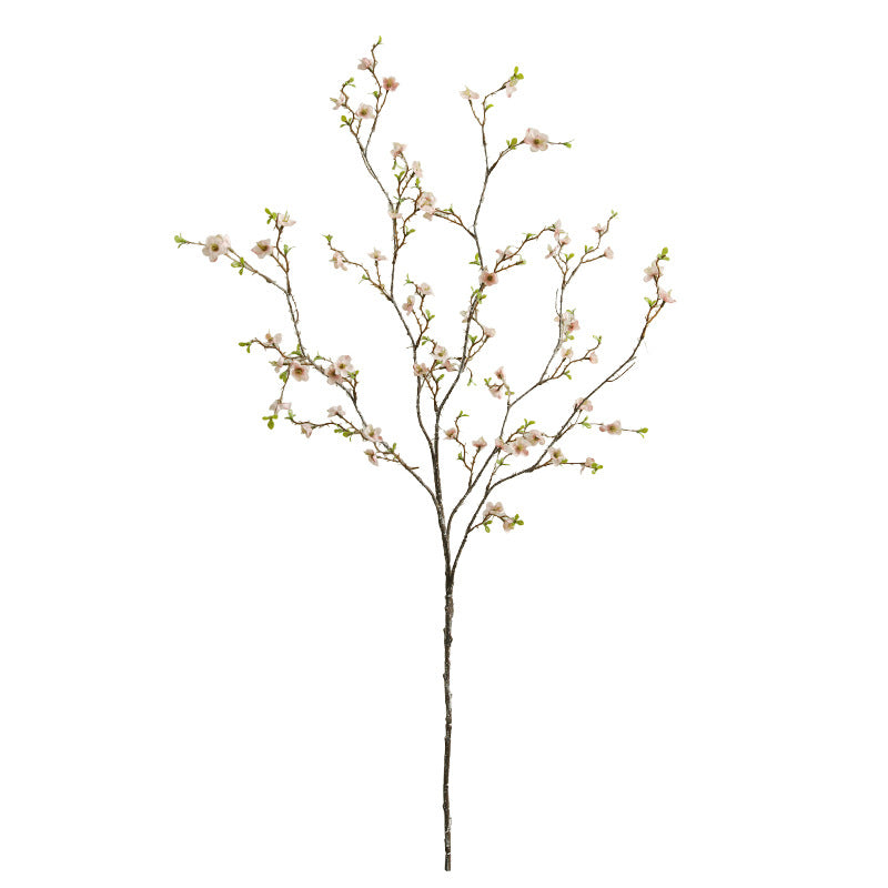 Artificial Wintersweet Stem, Single Branch with 88 Blooms, 43" PU Faux Floral Arrangement for Modern Home, Hotel & Window Display