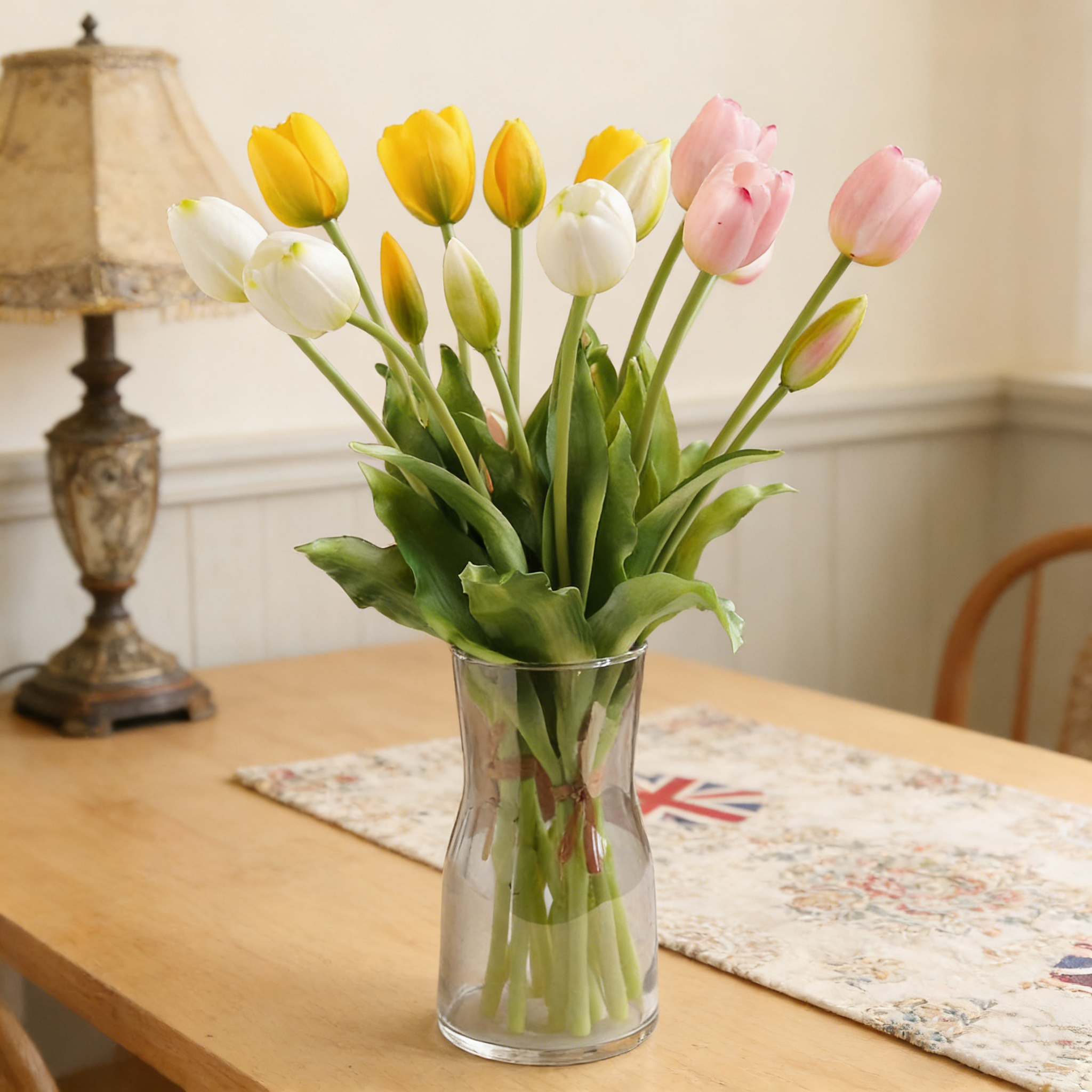 Real Touch Artificial Tulips Bouquet Latex Tulip Flowers