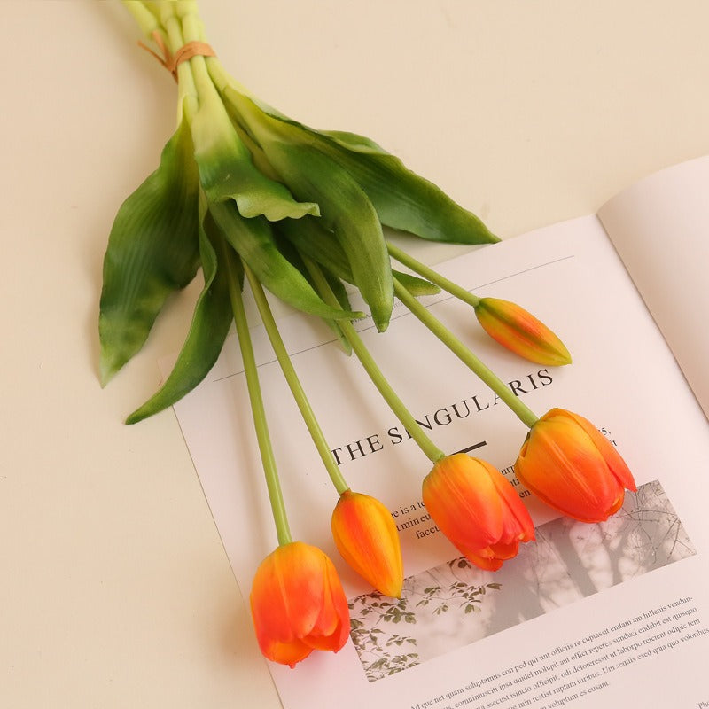 Real Touch Artificial Tulips Bouquet Latex Tulip Flowers