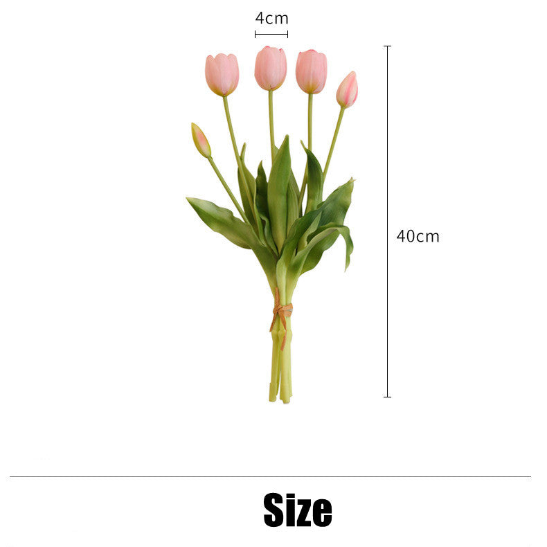 Real Touch Artificial Tulips Bouquet Latex Tulip Flowers