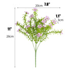 28cm UV Resistant Artificial Wildflower Bush Realistic Faux Flowers for Outdoor Garden, Patio, Balcony & Home Decor