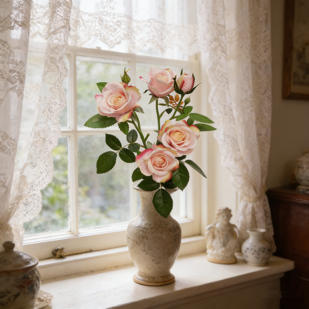 69cm Real Touch Bubble Roses Stems Lifelike Silk Floral Arrangements