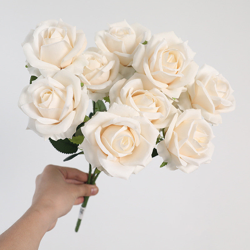 42cm Artificial Silk Rose Bush - 10 Heads for Home Decor, Wedding Centerpieces