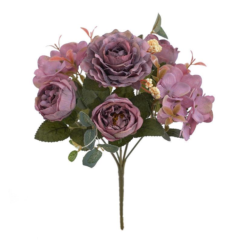 30cm Hydrangea Rose & Peony Artificial Flower Bush