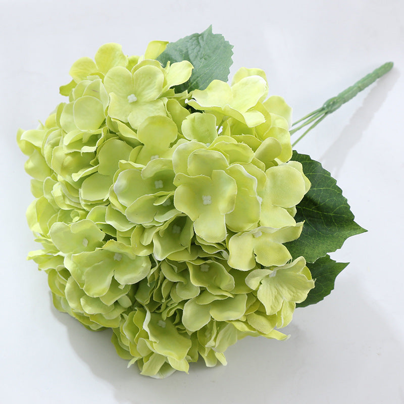 33cm Artificial Silk Hydrangea Bush - 5 Heads for Home Decor, Wedding Centerpieces