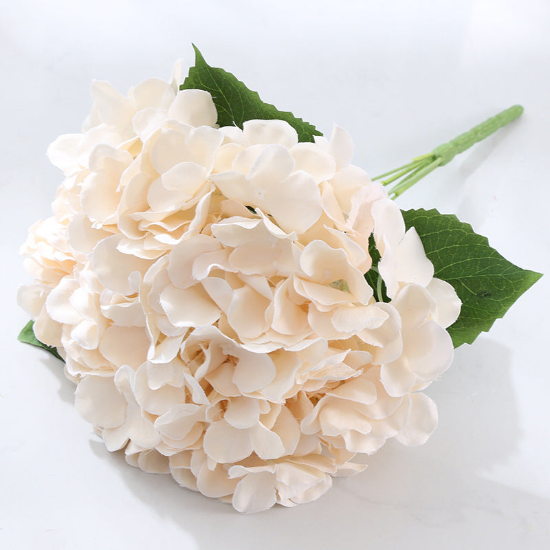 33cm Artificial Silk Hydrangea Bush - 5 Heads for Home Decor, Wedding Centerpieces