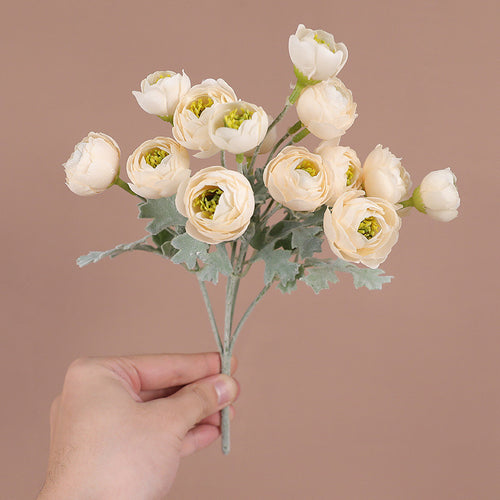 26cm Artificial Peony Buds Bush Bouquet for Home Decor, Wedding Centerpieces