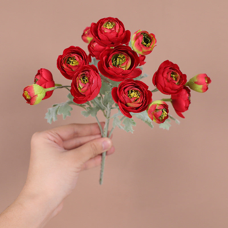 26cm Artificial Peony Buds Bush Bouquet for Home Decor, Wedding Centerpieces