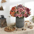 30cm Hydrangea Rose & Peony Artificial Flower Bush