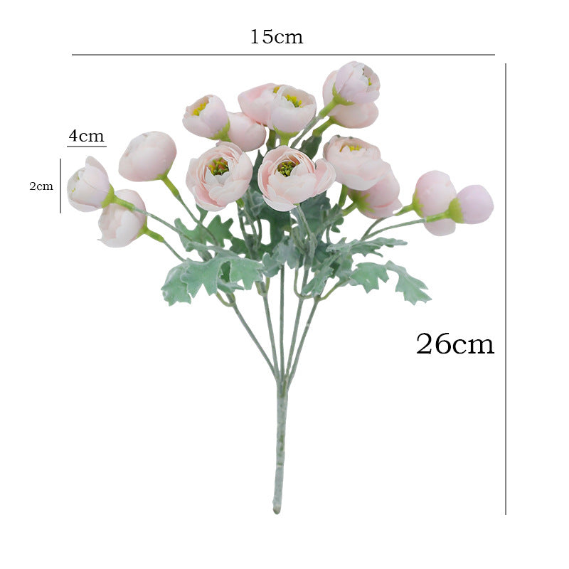 26cm Artificial Peony Buds Bush Bouquet for Home Decor, Wedding Centerpieces