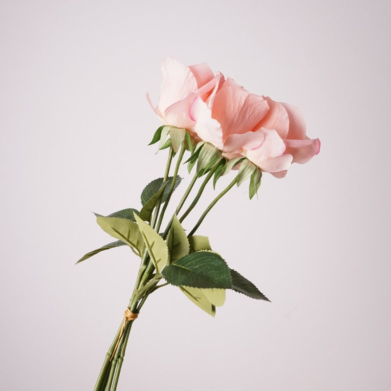 5Pcs 44cm Real Touch Anna Rose Bud Stems Lifelike Silk Floral Arrangements