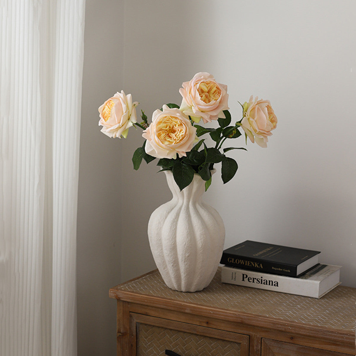 69cm Real Touch Blooming Rose Stems