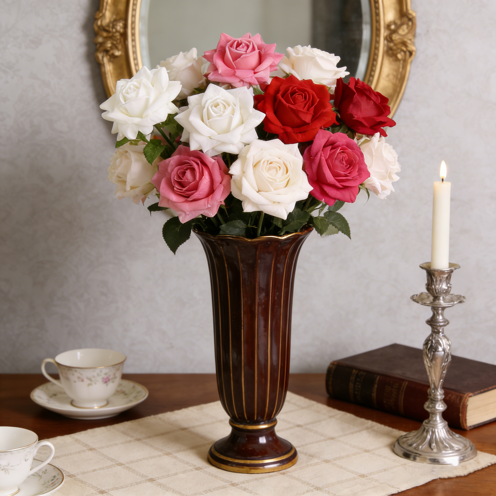 73cm Real Touch Rose Stems Lifelike Silk Floral Arrangements