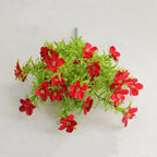 28cm UV Resistant Artificial Wildflower Bush Realistic Faux Flowers for Outdoor Garden, Patio, Balcony & Home Decor