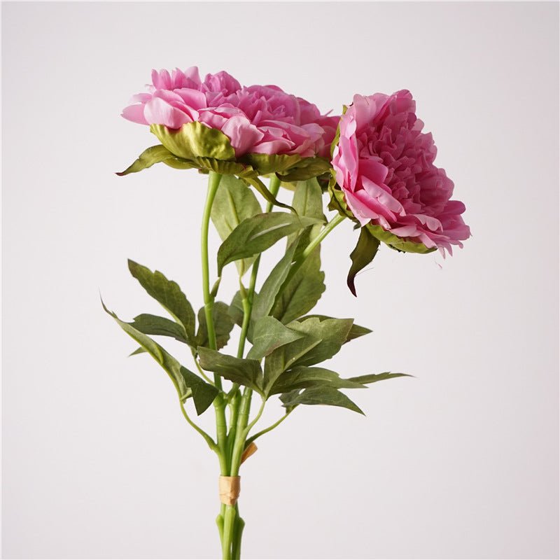 3Pcs 60cm Real Touch Peony Stems Lifelike Silk Floral Arrangements