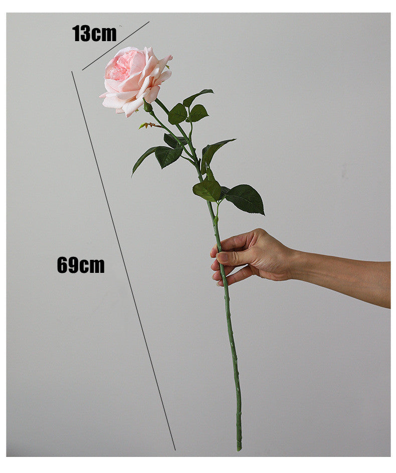 69 cm Real Touch Finish Blooming Rose Stems