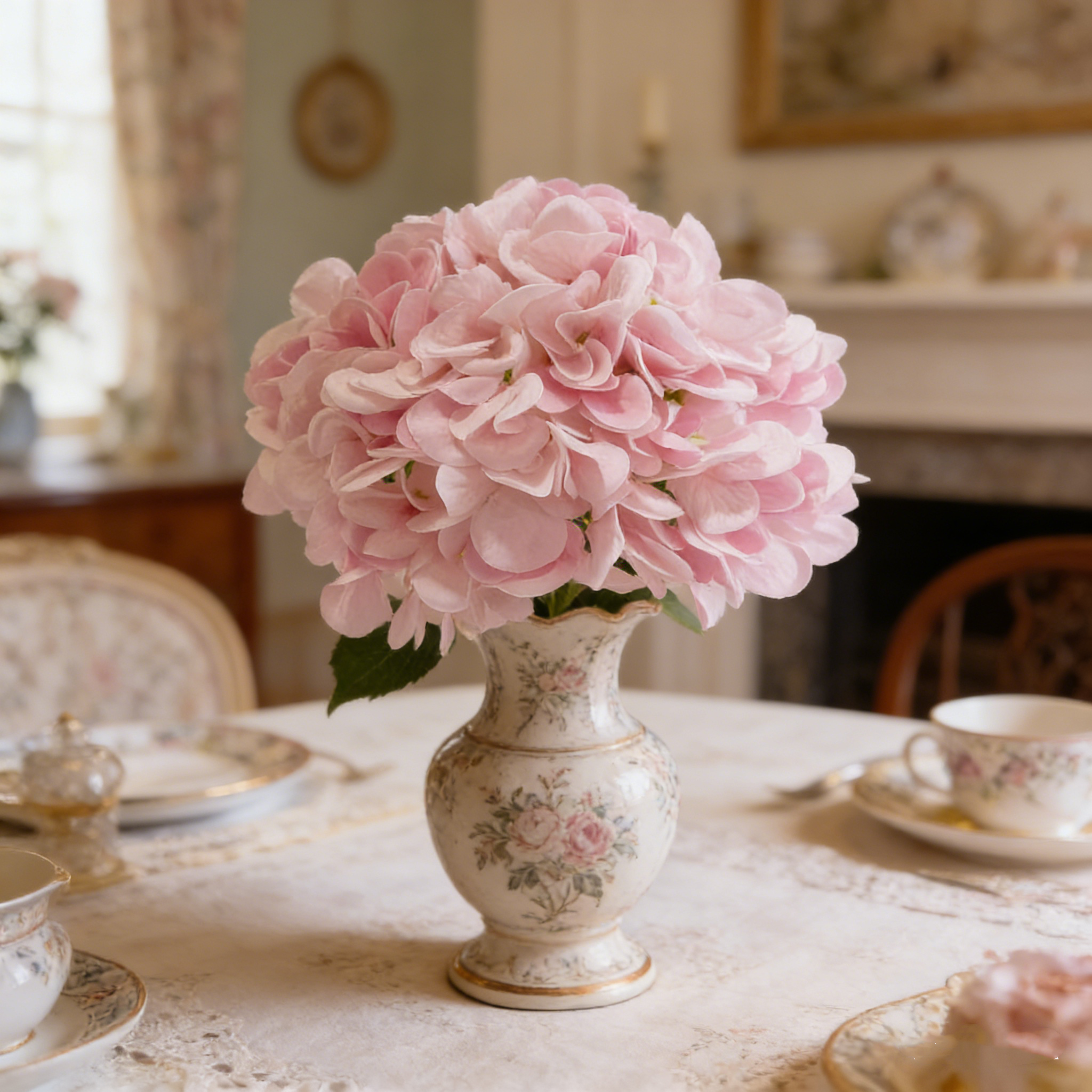 30cm Hydrangea Artificial Flower Real Touch Stems