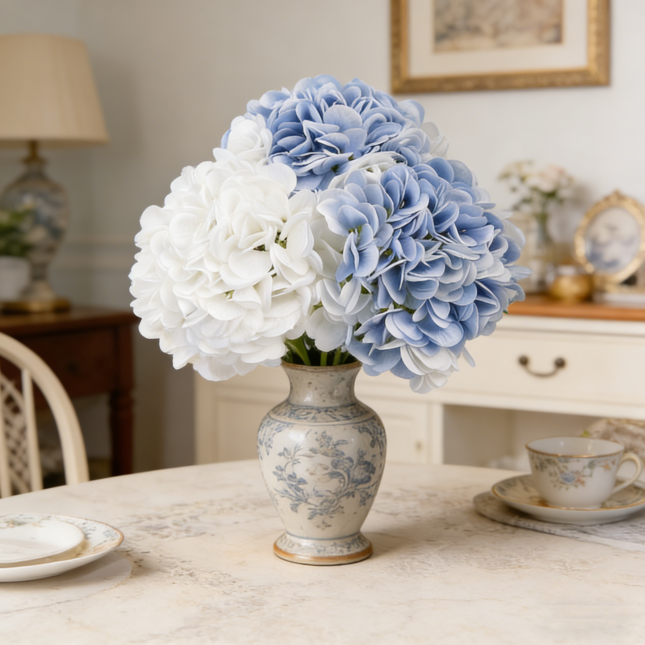 30cm Hydrangea Artificial Flower Real Touch Stems