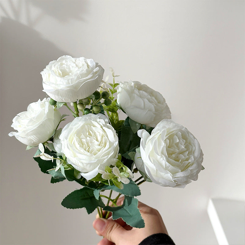 30cm Artificial Spring Peony Bush Bouquet